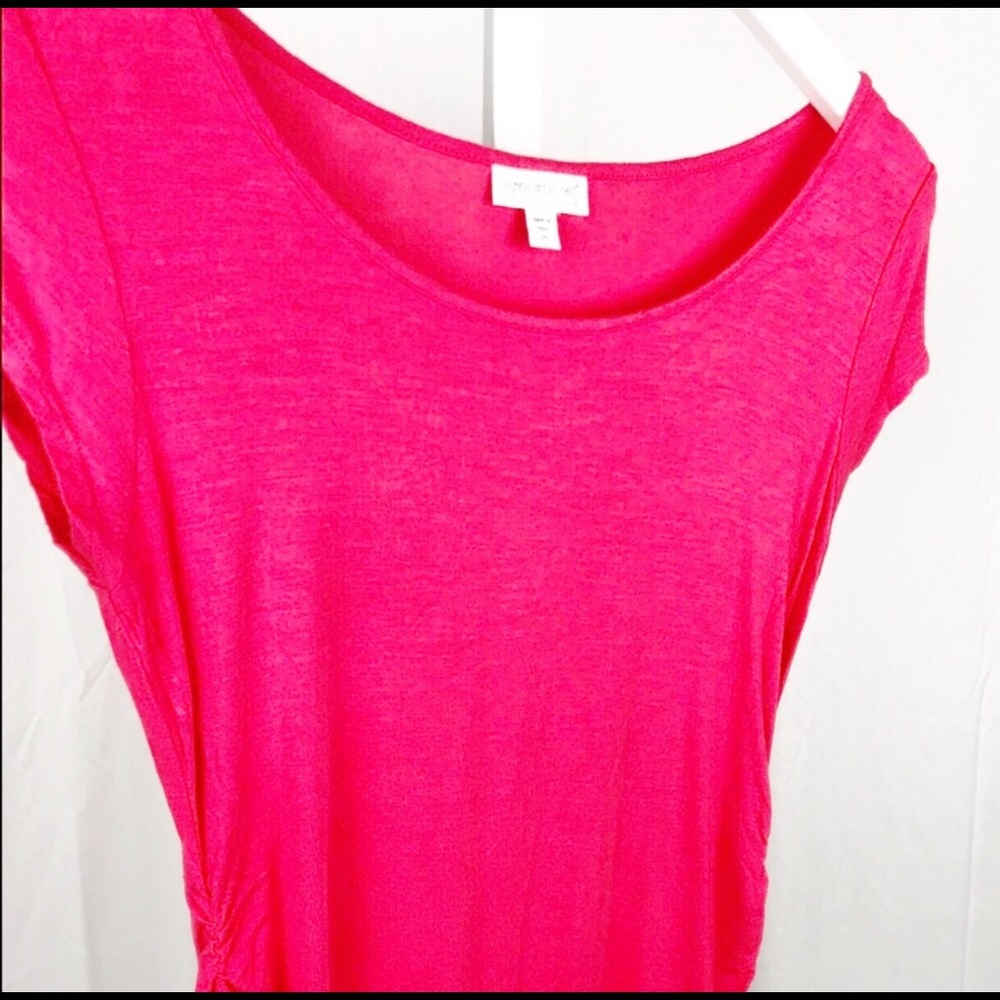 A Pea In the Pod Maternity T-shirt Ruching XS Pink - Picture 4 of 5